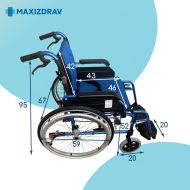 Invalidní vozík s brzdou pro doprovod